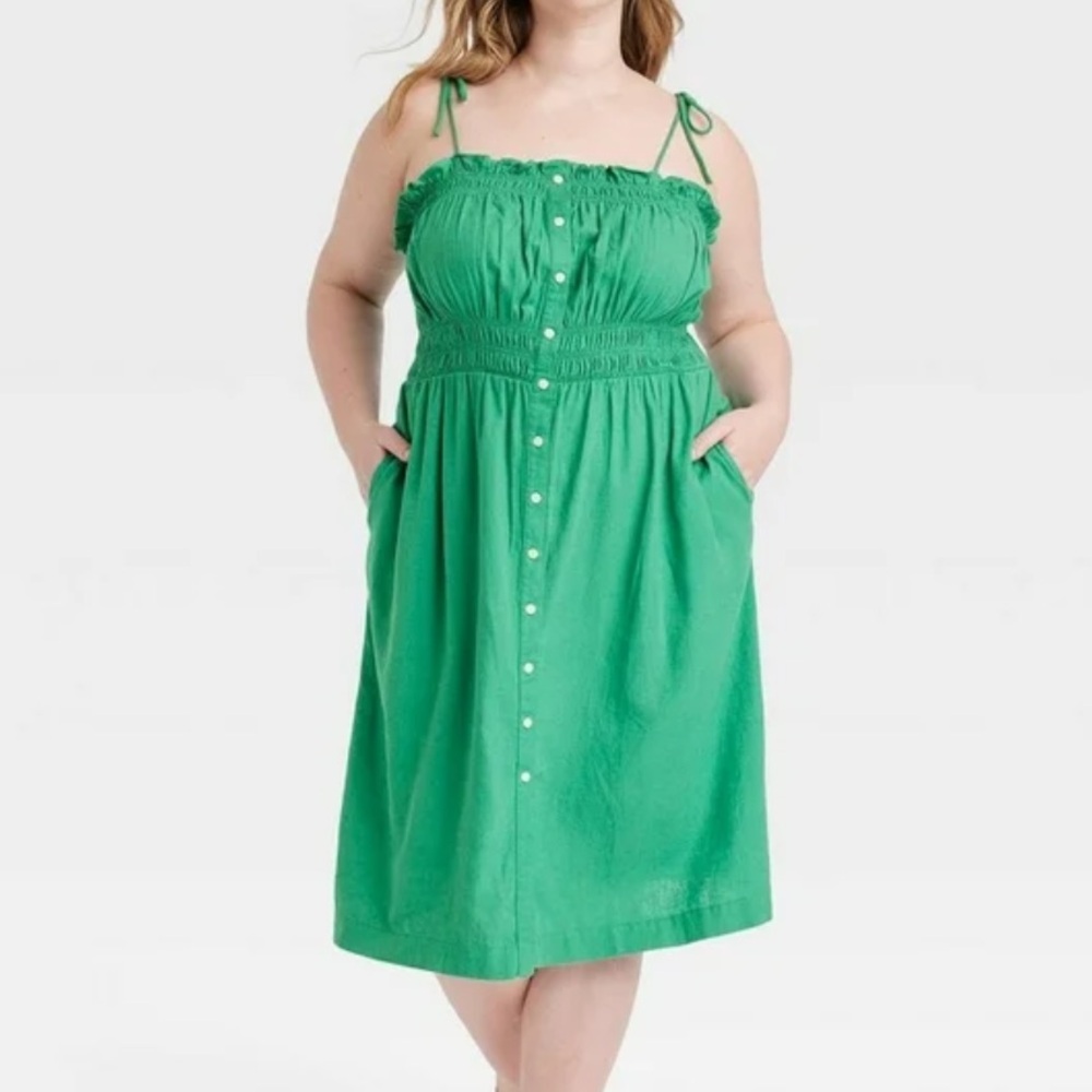 NWOT Universal Thread Linen Midi Dress